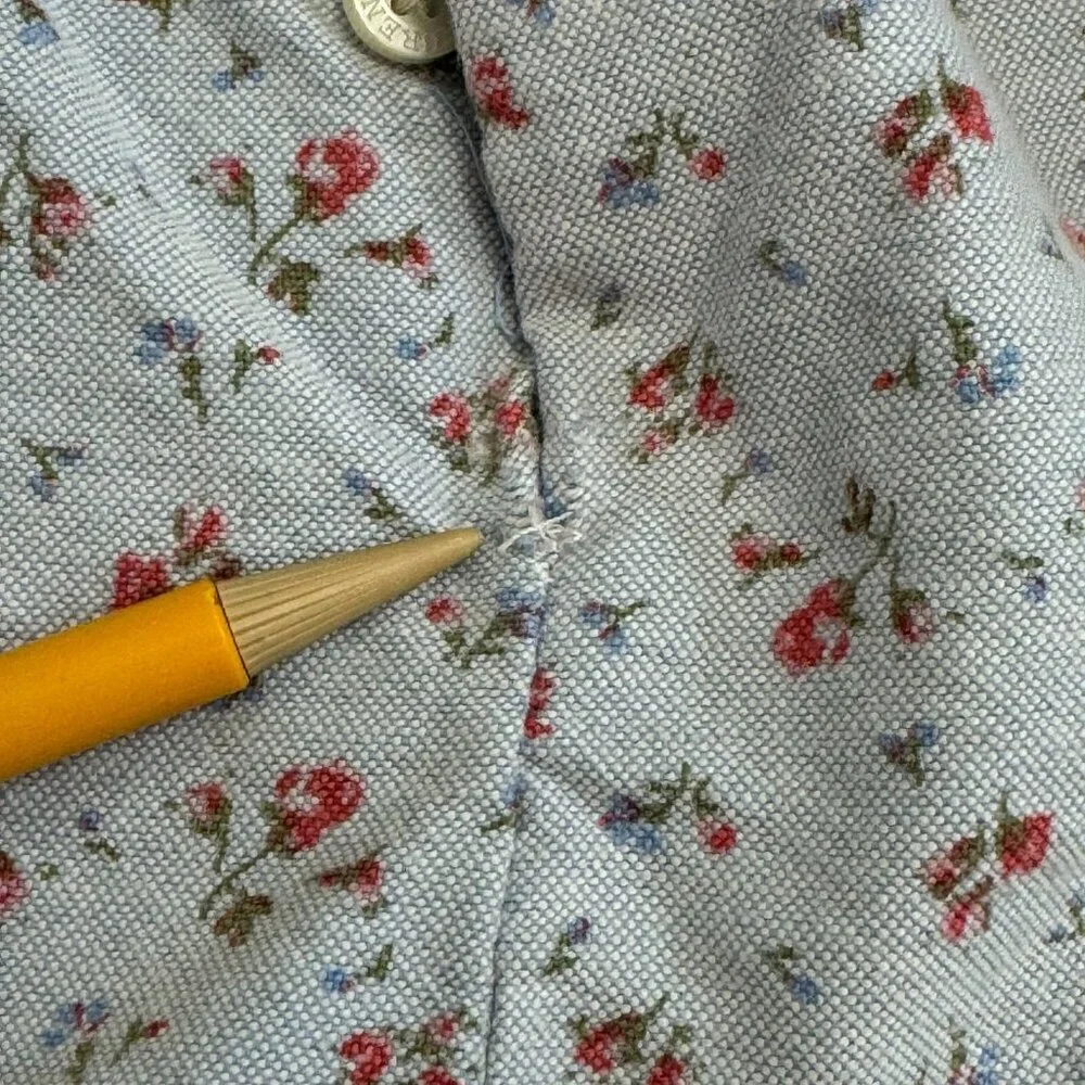 Ralph Lauren Girls Floral Sleeveless Romper Shorts Preppy Light Blue Size 16